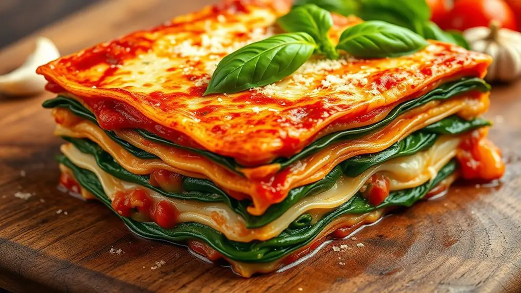 vegetarian spinach lasagna recipe