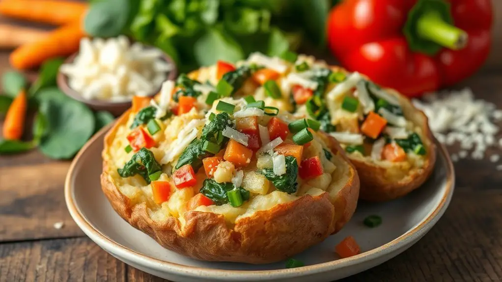 vegetarian stuffed baked potatoes