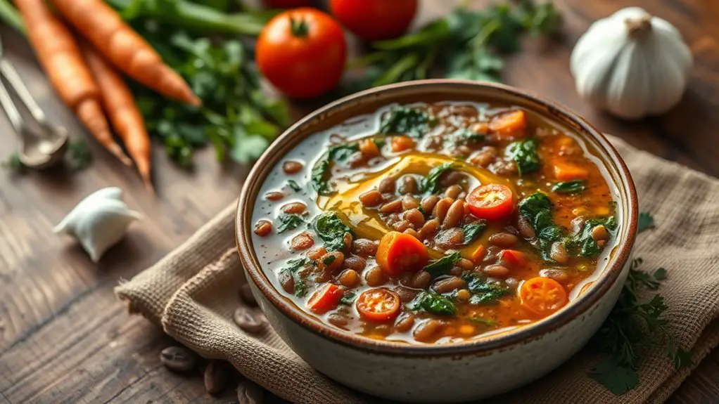 wholesome lentil vegetable soup