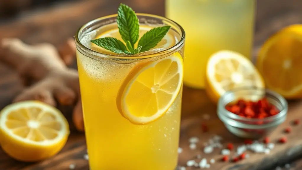 zesty refreshing ginger lemonade