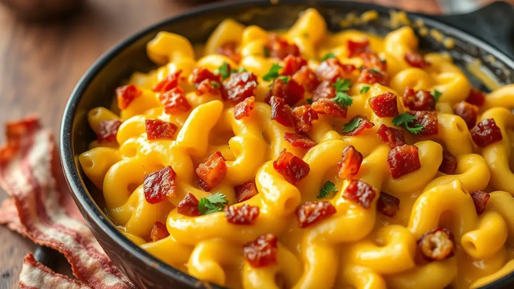 bacon infused creamy pasta dish