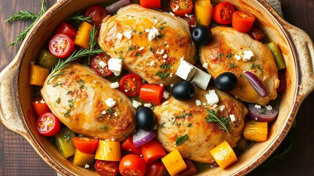 baked chicken with mediterranean flavors