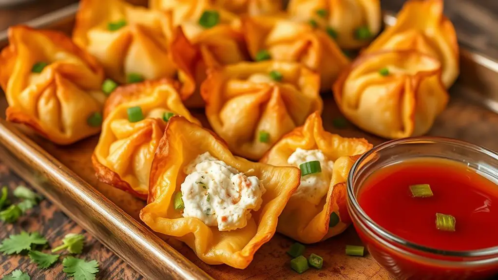 baked seafood filled dumplings