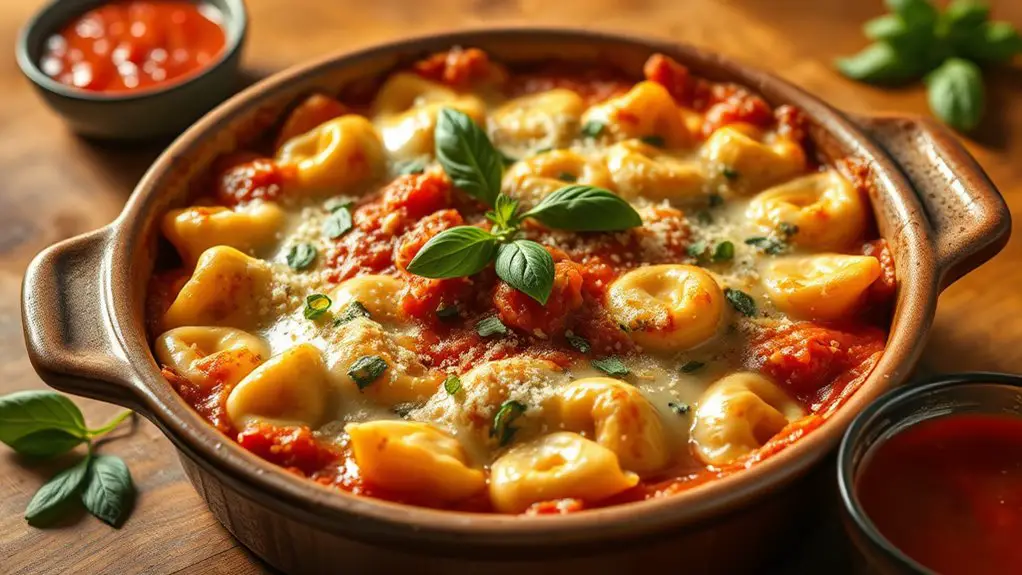 baked tortellini with marinara