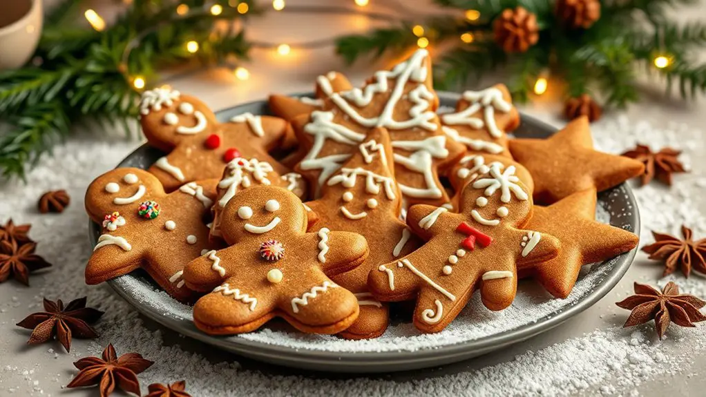 baking traditional gingerbread cookies