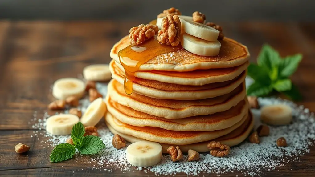 banana nut buttermilk pancakes