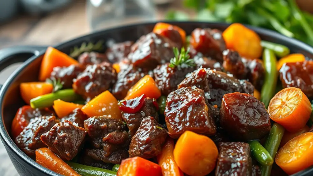 beef and vegetable stir fry