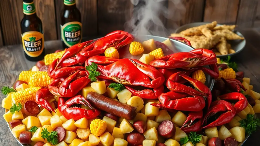 beer infused seafood feast