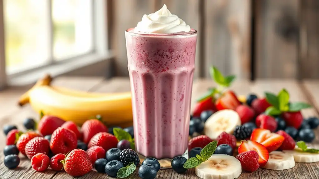 berry and banana smoothie