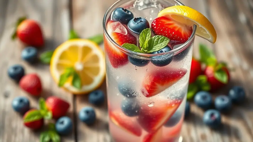 berry flavored gin tonic