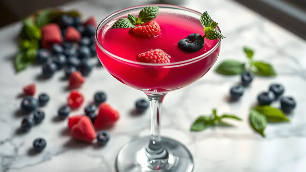 berry infused basil cocktail recipe