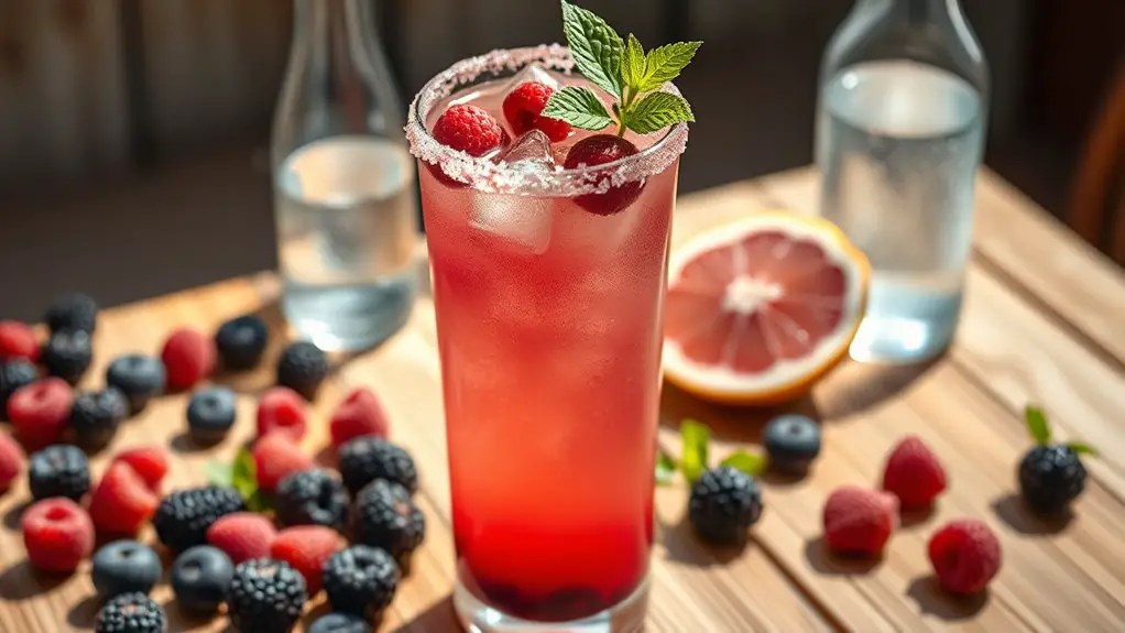 berry infused citrus cocktail