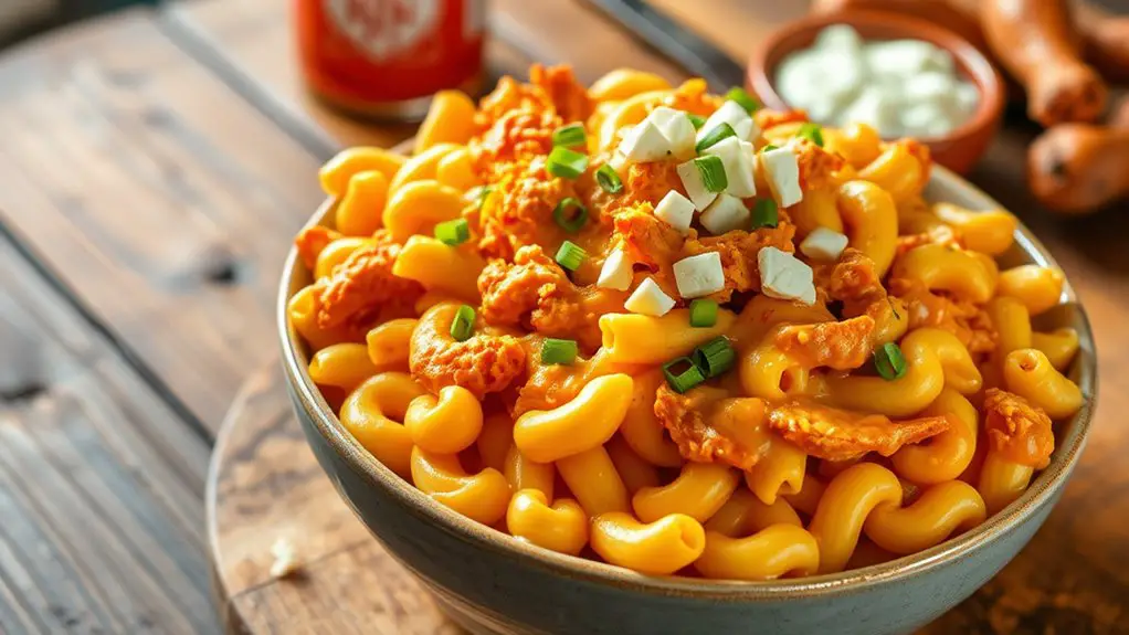 buffalo chicken macaroni dish