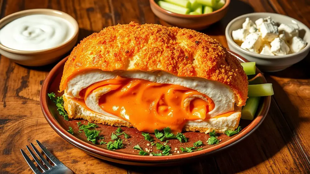 buffalo chicken stuffed dish