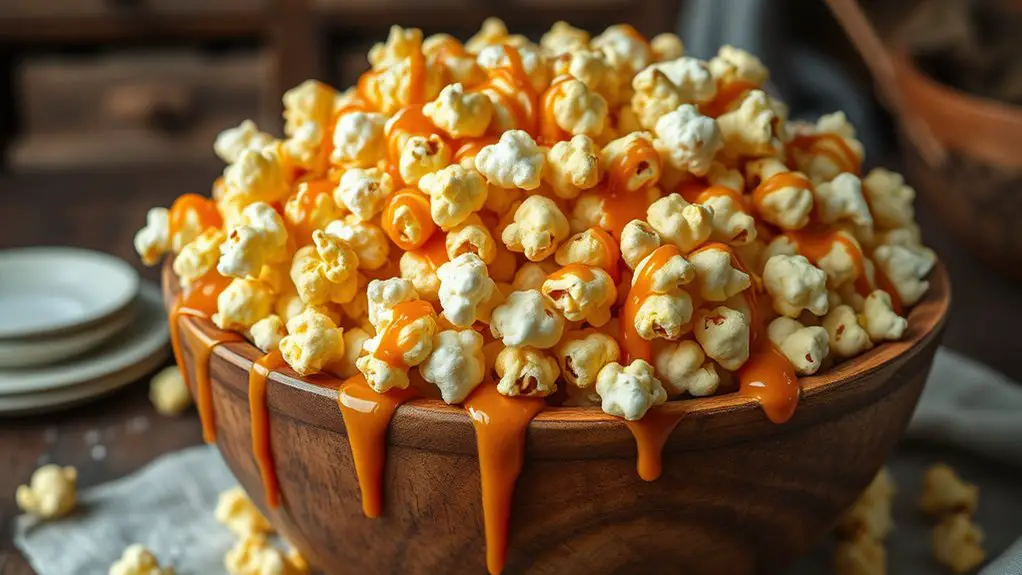 caramel coated popcorn treat