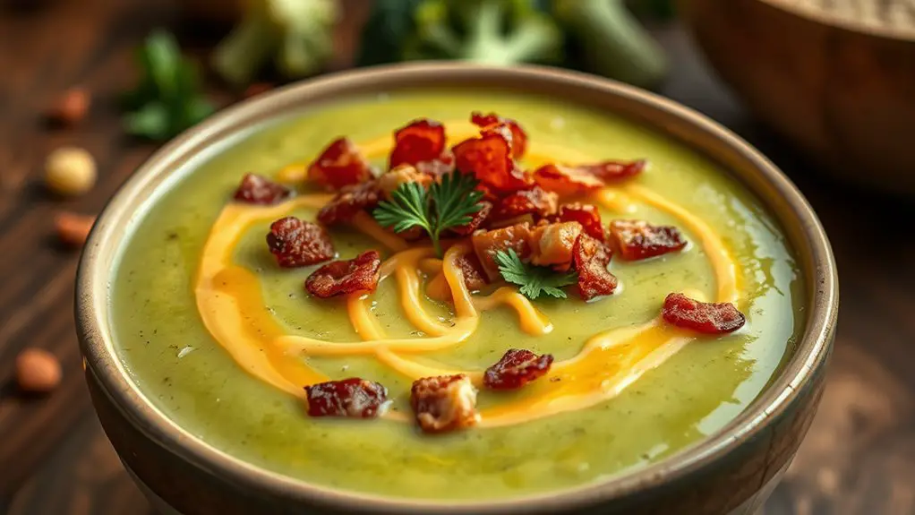 cheesy bacon broccoli soup