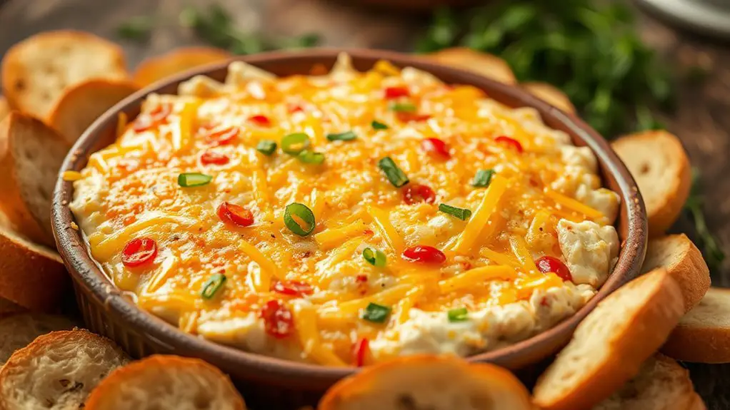 cheesy baked crab dip