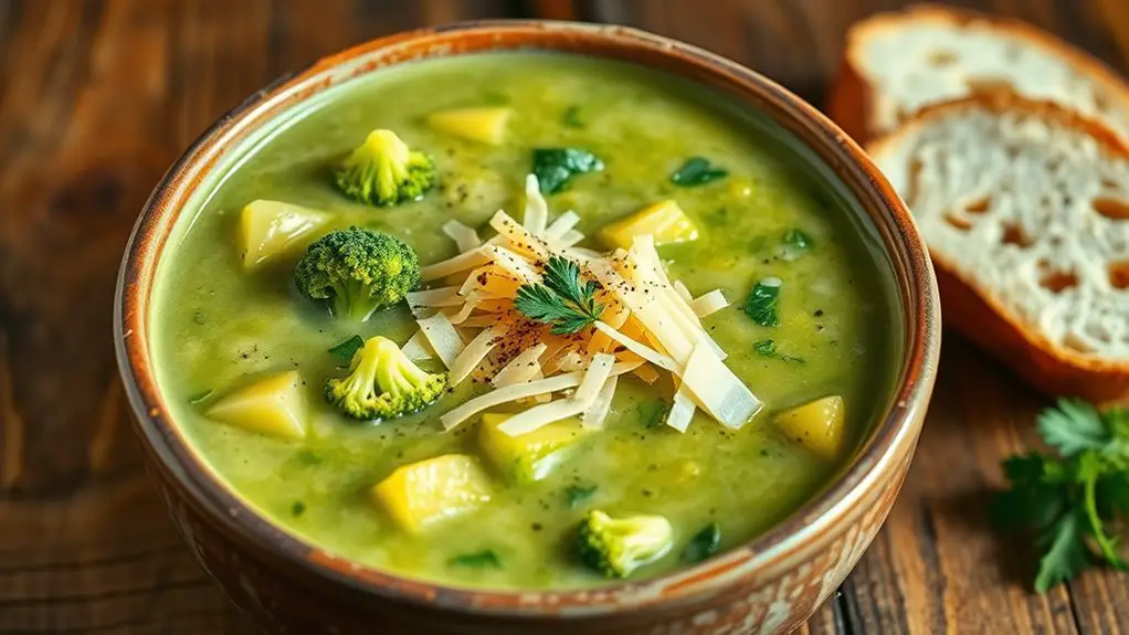 cheesy broccoli potato soup