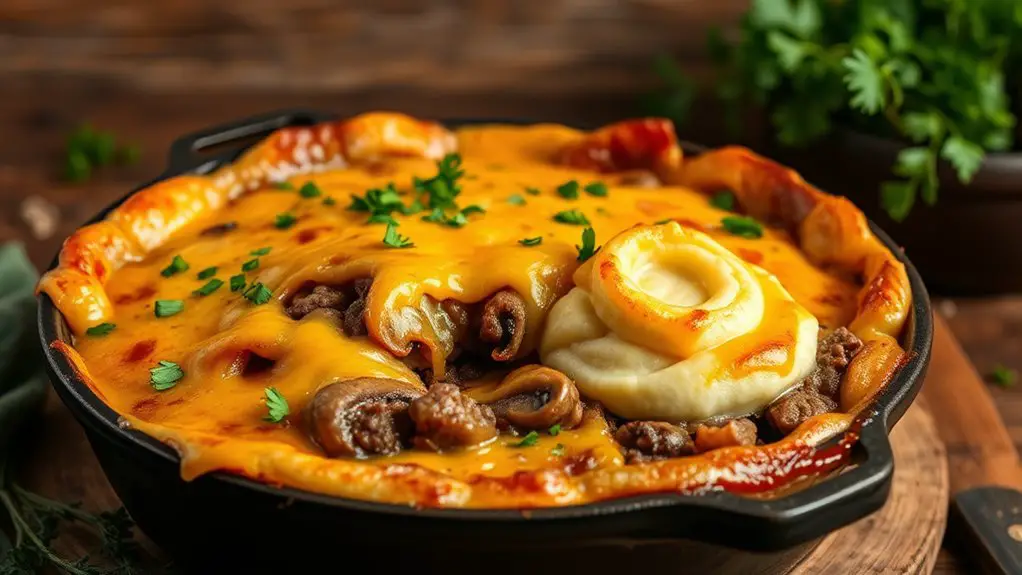 cheesy hamburger steak casserole