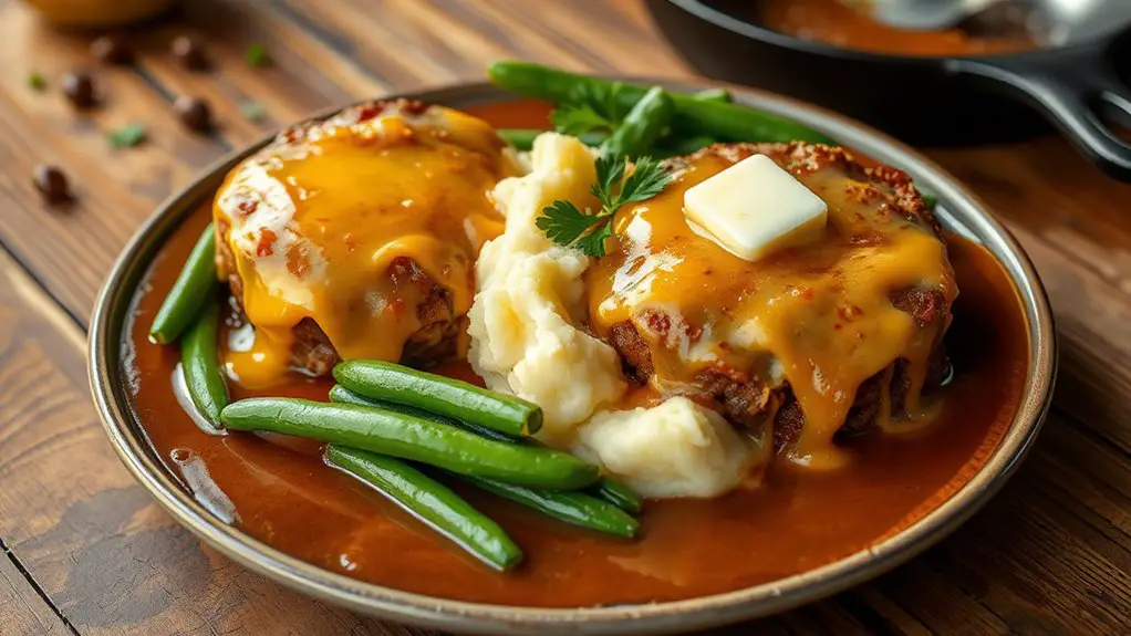 cheesy salisbury steak recipe