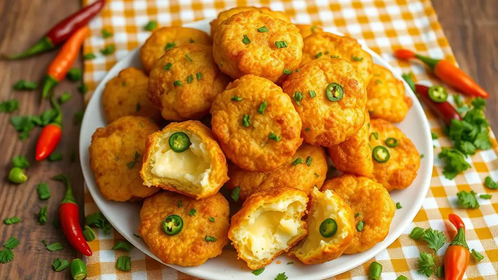 cheesy spicy fried balls