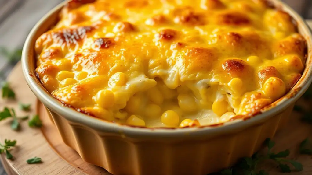 cheesy sweet corn dish