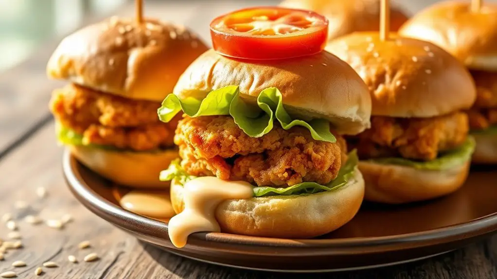 chicken nugget mini sandwiches