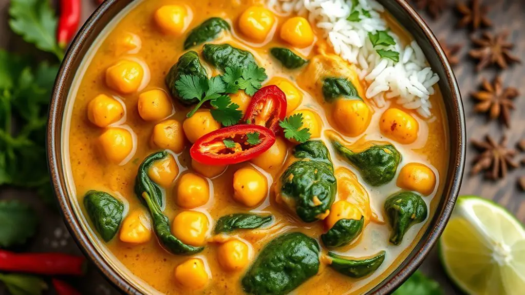 chickpea spinach curry recipe