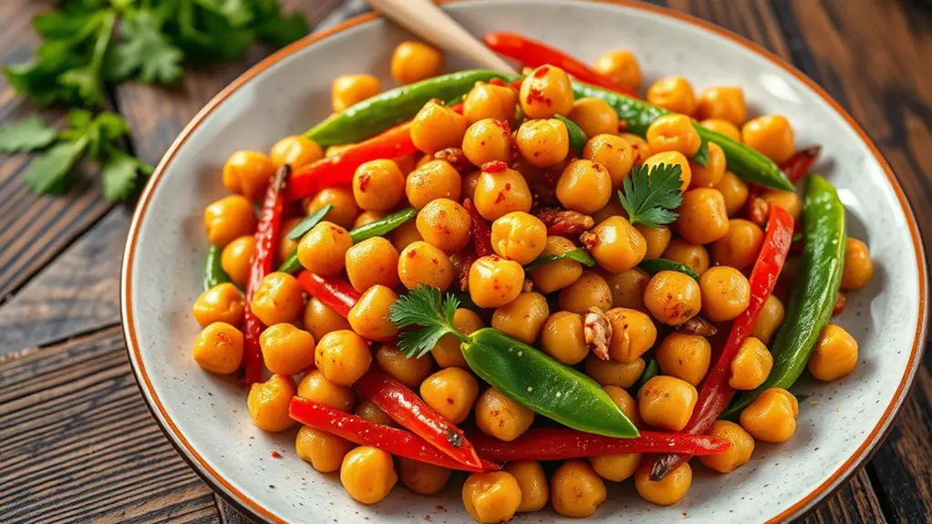 chickpeas saut ed with spices