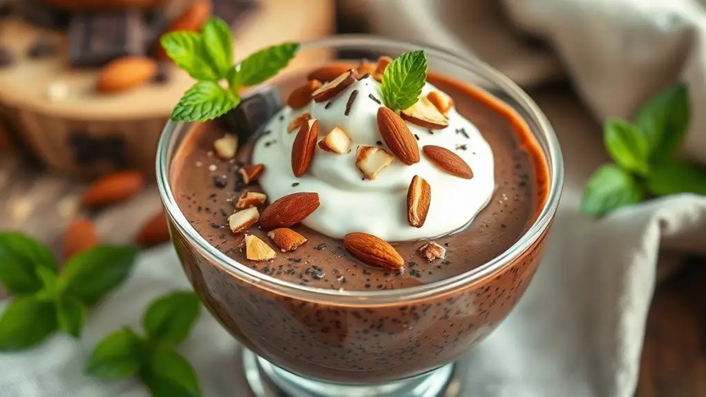 chocolate almond chia pudding