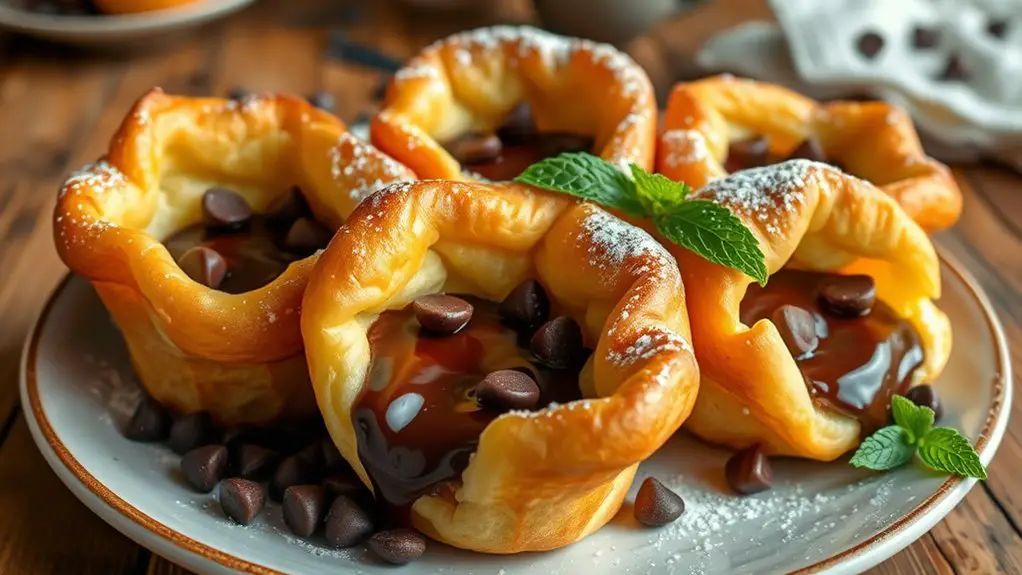 chocolate chip dessert popovers