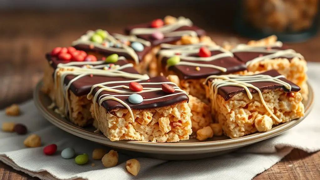 chocolate covered crispy treats