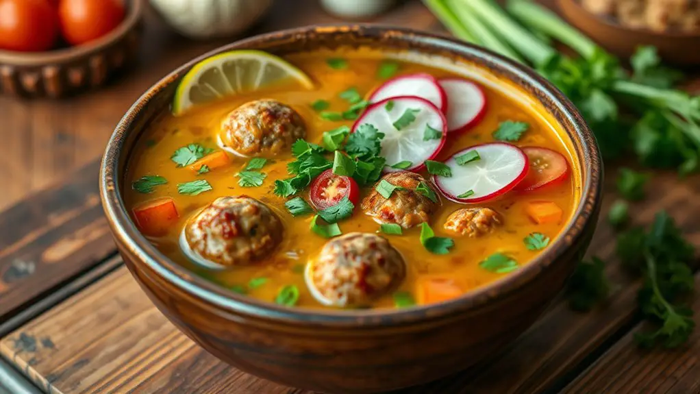 cilantro lime meatball soup