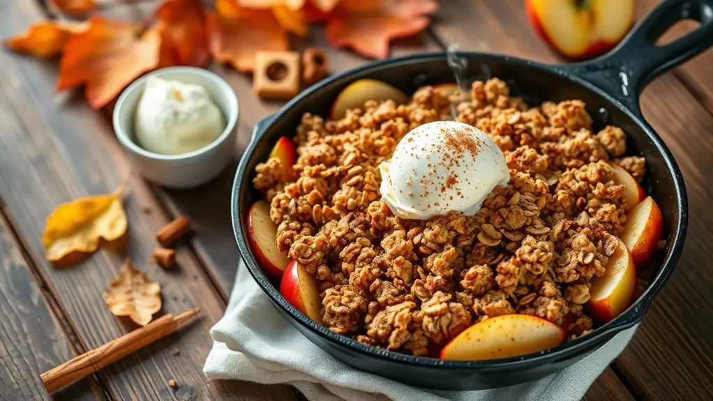 cinnamon flavored baked apple dessert