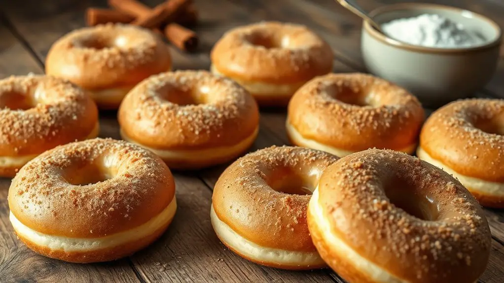 cinnamon sugar coated donuts