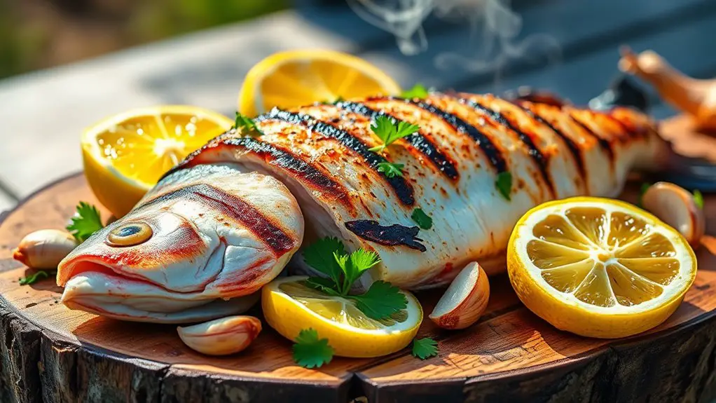 citrusy grilled fish dish