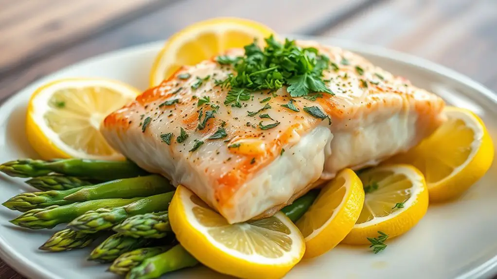 citrusy salmon with herbs