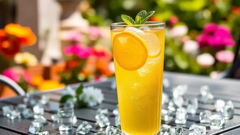 citrusy sparkling lemon cocktail