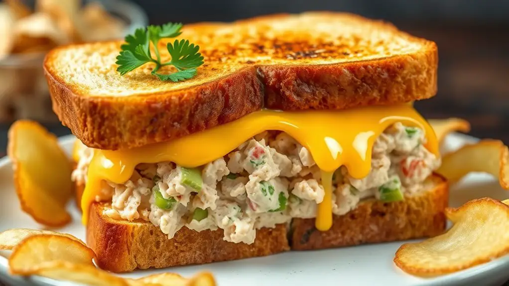 classic cheesy tuna sandwich