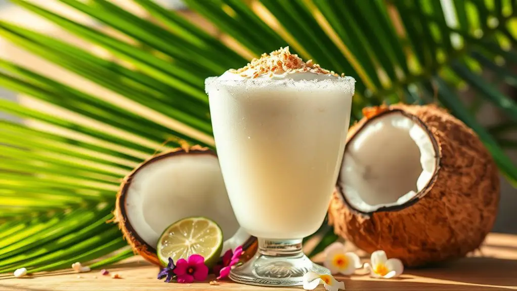 coconut flavored frozen cocktail