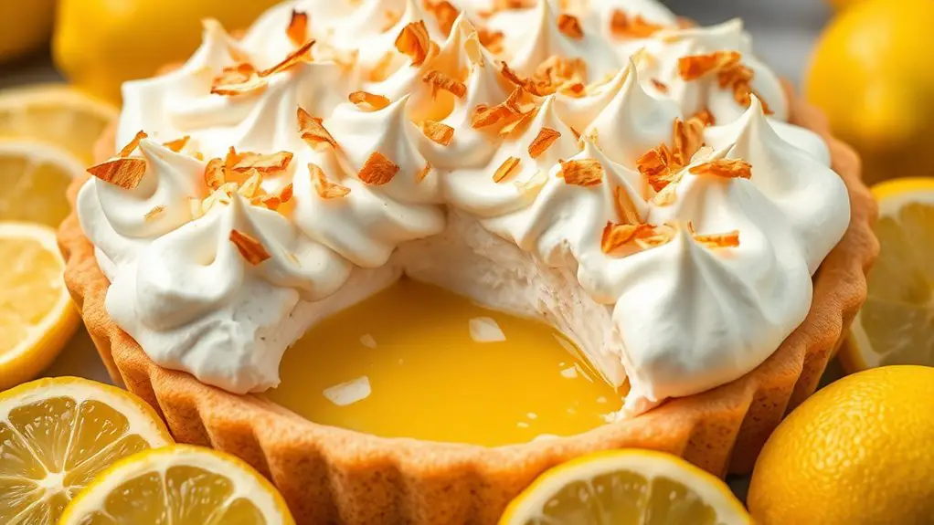 coconut infused lemon meringue pie