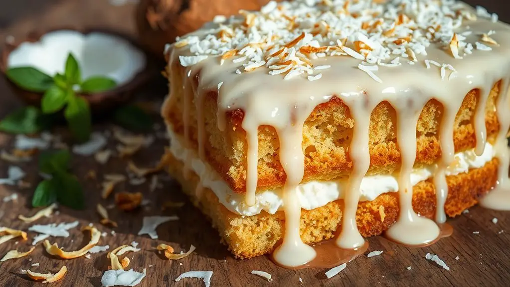 coconut infused rum cake delight