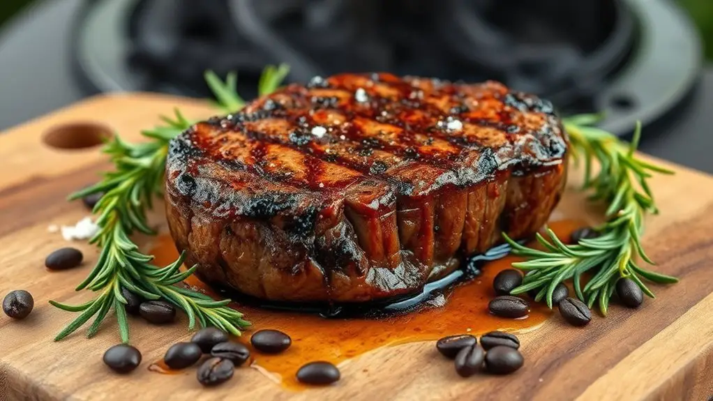 coffee infused grilled steak