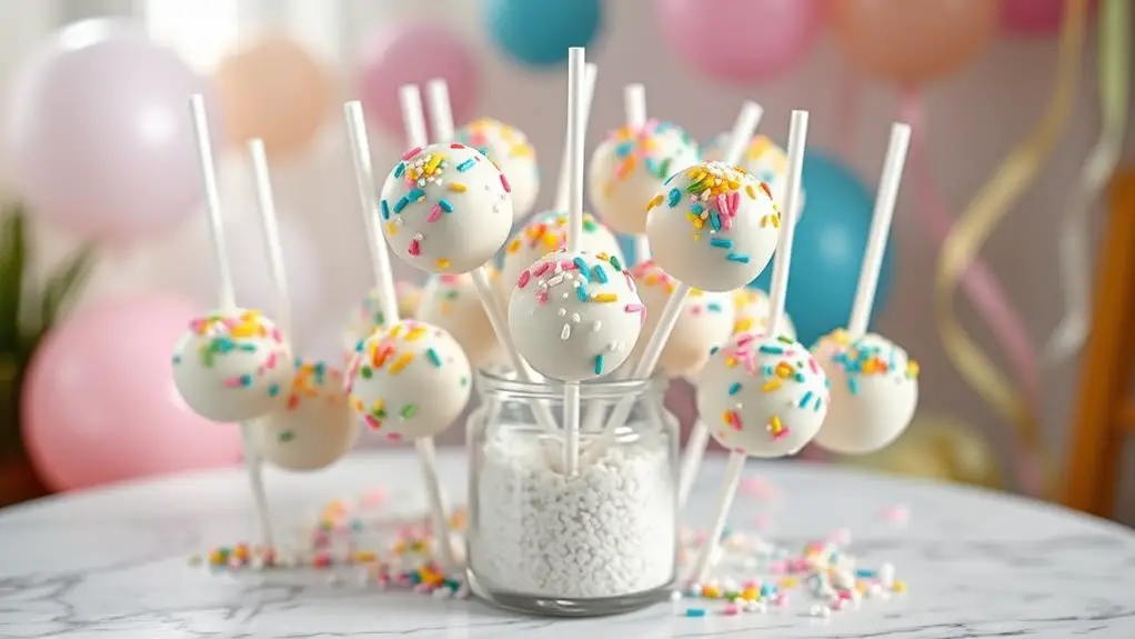 colorful cake pop treats