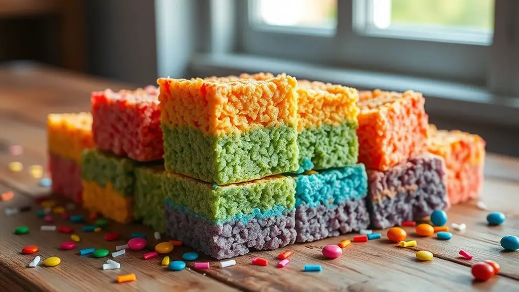 colorful rice krispie treats