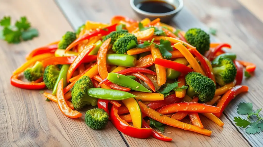 colorful vegetable medley stir fry