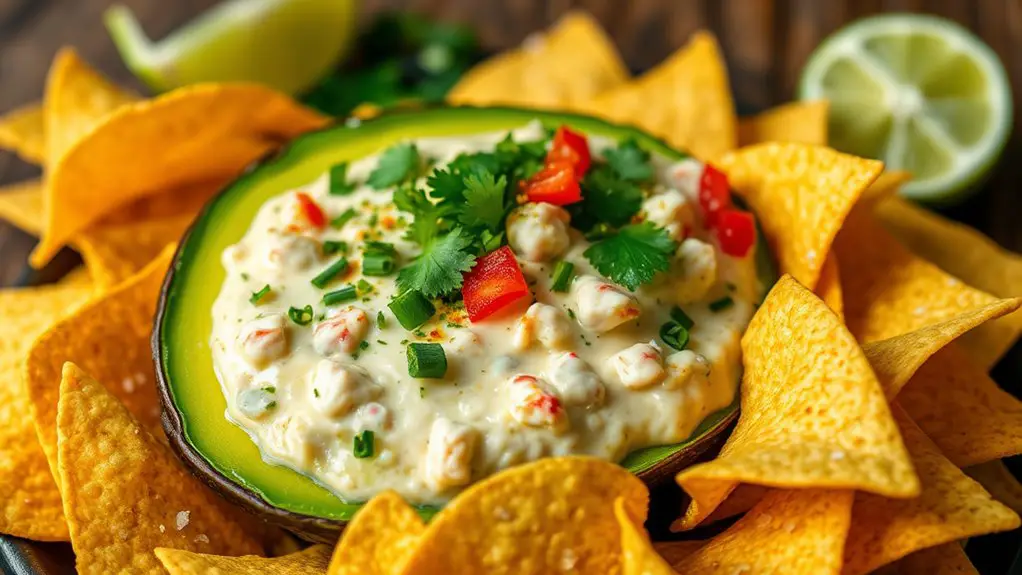 creamy avocado crab dip