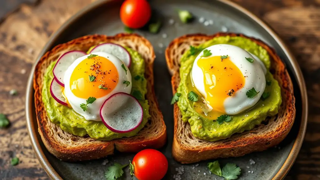 creamy avocado on toast