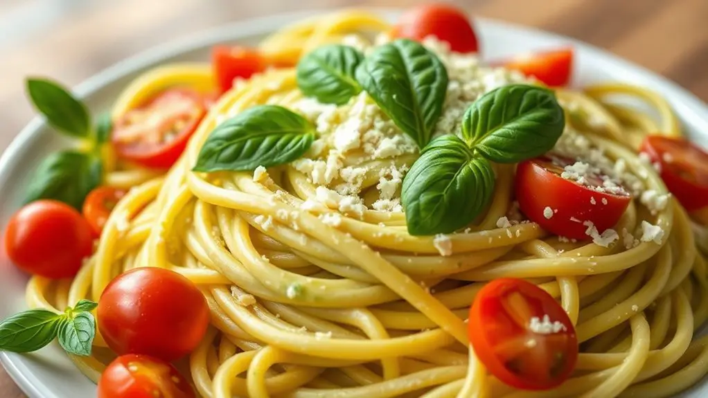 creamy avocado pasta dish