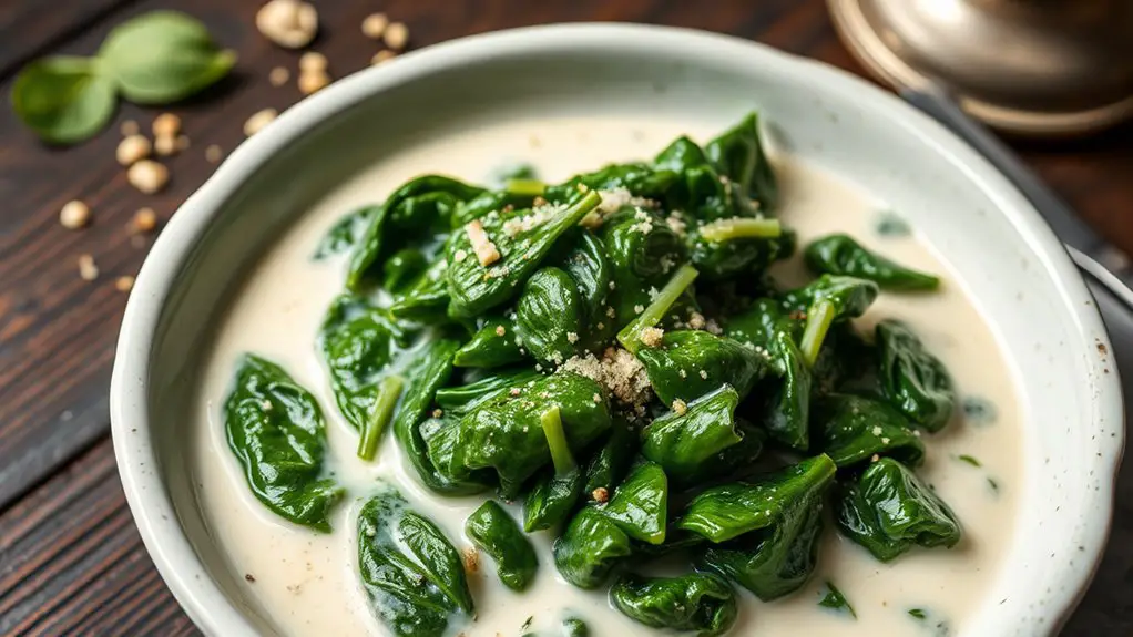 creamy flavorful spinach dish